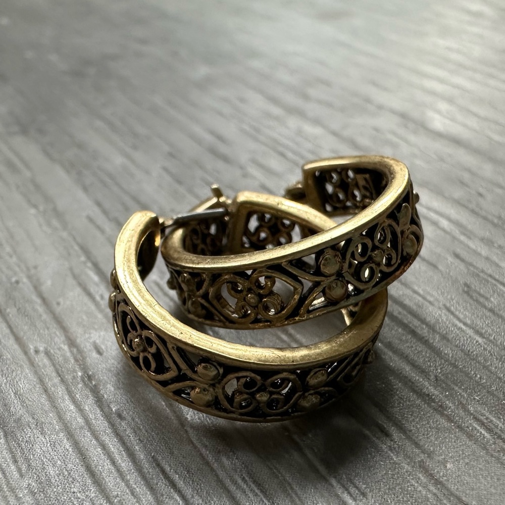 Gold hoop earrings